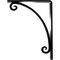 Ekena Millwork Legacy Wrought Iron Bracket, (Single center brace), Powder Coated Black 1 1/2"W x 5 1/2"D x 8"H BKTM01X05X08SLE - alternate 7